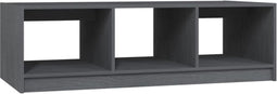 vidaXL - Salontafel - 110x50x34 - cm - massief - grenenhout - grijs