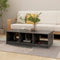 vidaXL - Salontafel - 110x50x34 - cm - massief - grenenhout - grijs