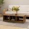 vidaXL - Salontafel - 110x50x34 - cm - massief - grenenhout - honingbruin