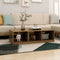 vidaXL - Salontafel - 110x50x34 - cm - massief - grenenhout - honingbruin