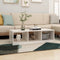 vidaXL - Salontafel - 110x50x34 - cm - massief - grenenhout - wit