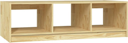 vidaXL - Salontafel - 110x50x34 - cm - massief - grenenhout - zwart