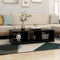 vidaXL - Salontafel - 110x50x34 - cm - massief - grenenhout - zwart