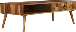 vidaXL - Salontafel - 110x50x37 - cm - sheeshamhout - met - honing - afwerking