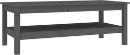 vidaXL - Salontafel - 110x50x40 - cm - massief - grenenhout - grijs