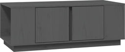 vidaXL - Salontafel - 110x50x40 - cm - massief - grenenhout - grijs