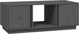 vidaXL - Salontafel - 110x50x40 - cm - massief - grenenhout - grijs