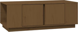 vidaXL - Salontafel - 110x50x40 - cm - massief - grenenhout - honingbruin