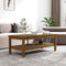 vidaXL - Salontafel - 110x50x40 - cm - massief - grenenhout - honingbruin
