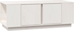 vidaXL - Salontafel - 110x50x40 - cm - massief - grenenhout - wit