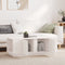 vidaXL - Salontafel - 110x50x40 - cm - massief - grenenhout - wit