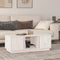 vidaXL - Salontafel - 110x50x40 - cm - massief - grenenhout - wit