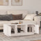 vidaXL - Salontafel - 110x50x40 - cm - massief - grenenhout - wit