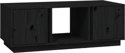 vidaXL - Salontafel - 110x50x40 - cm - massief - grenenhout - zwart