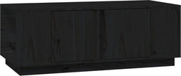 vidaXL - Salontafel - 110x50x40 - cm - massief - grenenhout - zwart