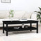 vidaXL - Salontafel - 110x50x40 - cm - massief - grenenhout - zwart