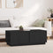 vidaXL - Salontafel - 110x50x40 - cm - massief - grenenhout - zwart