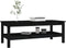 vidaXL - Salontafel - 110x50x40 - cm - massief - grenenhout - zwart