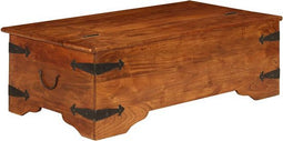 vidaXL - Salontafel - 110x55x35 - cm - massief - acaciahout - met - honingafwerking
