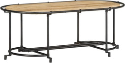 vidaXL - Salontafel - 110x55x40 - cm - massief - ruw - mangohout