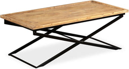 vidaXL - Salontafel - 110x55x42 - cm - massief - mangohout