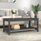 vidaXL - Salontafel - 110x55x45 - cm - massief - grenenhout - grijs