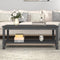 vidaXL - Salontafel - 110x55x45 - cm - massief - grenenhout - grijs