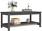 vidaXL - Salontafel - 110x55x45 - cm - massief - grenenhout - grijs