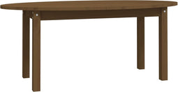 vidaXL - Salontafel - 110x55x45 - cm - massief - grenenhout - honingbruin