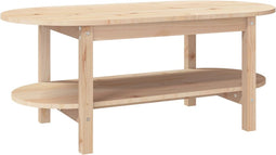 vidaXL - Salontafel - 110x55x45 - cm - massief - grenenhout