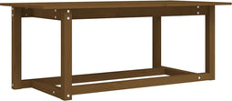 vidaXL - Salontafel - 110x55x45 - cm - massief - grenenhout - honingbruin