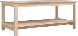 vidaXL - Salontafel - 110x55x45 - cm - massief - grenenhout