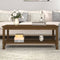 vidaXL - Salontafel - 110x55x45 - cm - massief - grenenhout - honingbruin