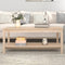 vidaXL - Salontafel - 110x55x45 - cm - massief - grenenhout