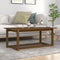 vidaXL - Salontafel - 110x55x45 - cm - massief - grenenhout - honingbruin