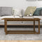 vidaXL - Salontafel - 110x55x45 - cm - massief - grenenhout - honingbruin