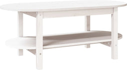 vidaXL - Salontafel - 110x55x45 - cm - massief - grenenhout - wit