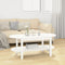 vidaXL - Salontafel - 110x55x45 - cm - massief - grenenhout - wit