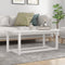 vidaXL - Salontafel - 110x55x45 - cm - massief - grenenhout - wit