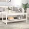 vidaXL - Salontafel - 110x55x45 - cm - massief - grenenhout - wit