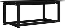 vidaXL - Salontafel - 110x55x45 - cm - massief - grenenhout - zwart