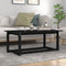 vidaXL - Salontafel - 110x55x45 - cm - massief - grenenhout - zwart