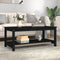 vidaXL - Salontafel - 110x55x45 - cm - massief - grenenhout - zwart