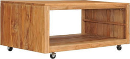 vidaXL - Salontafel - 110x60x40 - cm - massief - teakhout