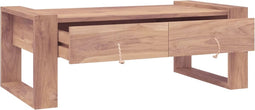 vidaXL - Salontafel - 110x60x40 - cm - massief - teakhout