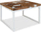 vidaXL - Salontafel - 110x60x40 - cm - teakhout - en - hars
