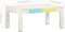 vidaXL - Salontafel - 110x60x45 - cm - massief - mangohout - wit