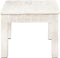 vidaXL - Salontafel - 110x60x45 - cm - massief - mangohout - wit