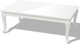 vidaXL - Salontafel - 115x65x42 - cm - hoogglans - wit