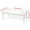 vidaXL - Salontafel - 115x65x42 - cm - hoogglans - wit